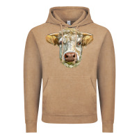 Vintage Coffee Charolais bull face Vintage Hoodie - LillyAllenDesigns