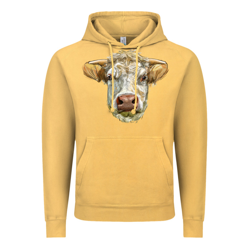 Charolais Bull Face Vintage Hoodie by LillyAllenDesigns | Teevron