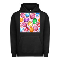 Pigment Black Easter Eggs Seamless Pattern Urban Hoodie - BundleAndBundleShop