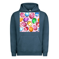 Pigment Midnight Navy Easter Eggs Seamless Pattern Urban Hoodie - BundleAndBundleShop