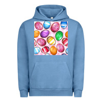 Pigment Pebble Blue Easter Eggs Seamless Pattern Urban Hoodie - BundleAndBundleShop
