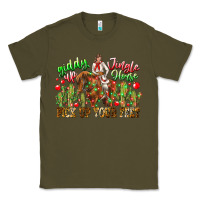 Army Green Giddy Up Jingle Horse Pick Up Your Feet Classic Tee - CowhideDigitalArt
