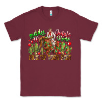 Burgundy Giddy Up Jingle Horse Pick Up Your Feet Classic Tee - CowhideDigitalArt