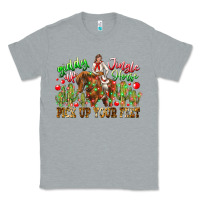 Heather Grey Giddy Up Jingle Horse Pick Up Your Feet Classic Tee - CowhideDigitalArt