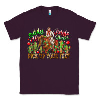 Plum Giddy Up Jingle Horse Pick Up Your Feet Classic Tee - CowhideDigitalArt