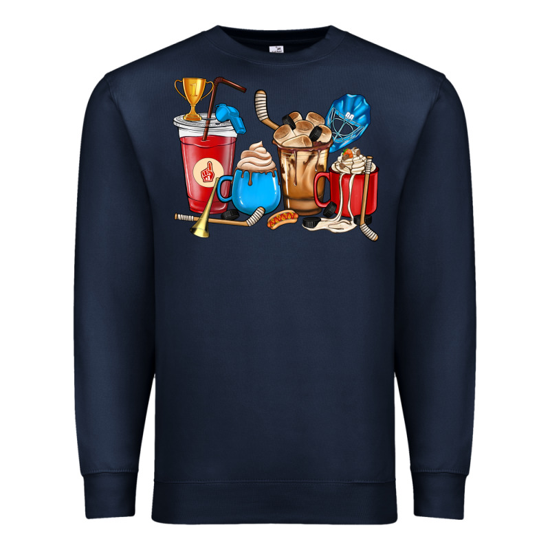 Hockey Coffee Cup Premium Sweatshirt by HowdyJamesFarm | Teevron