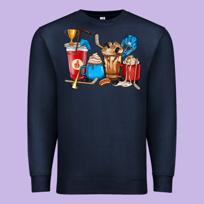 Hockey Coffee Cup Premium Sweatshirt Designed By Howdyjamesfarm