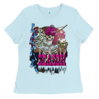 Baby Blue freezing season skeleton Ladies Tee - FaDigitalArtStudio
