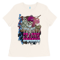 Bone freezing season skeleton Ladies Tee - FaDigitalArtStudio