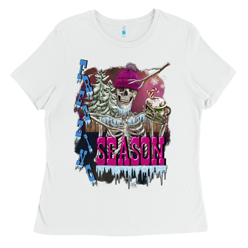 Freezing Season Skeleton Ladies Tee by FaDigitalArtStudio | Teevron