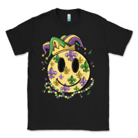 Black smiley face mardi gras Classic Tee - MaliasSmallBusiness