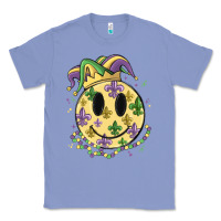 Colony Blue smiley face mardi gras Classic Tee - MaliasSmallBusiness