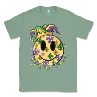 Sage smiley face mardi gras Classic Tee - MaliasSmallBusiness