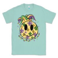 Seafoam smiley face mardi gras Classic Tee - MaliasSmallBusiness