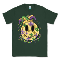 Sports Green smiley face mardi gras Classic Tee - MaliasSmallBusiness