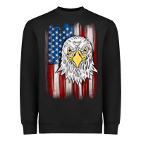 Black American flag eagle Heavyweight Sweatshirt - MaliasSmallBusiness