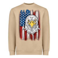 Mushroom American flag eagle Heavyweight Sweatshirt - MaliasSmallBusiness