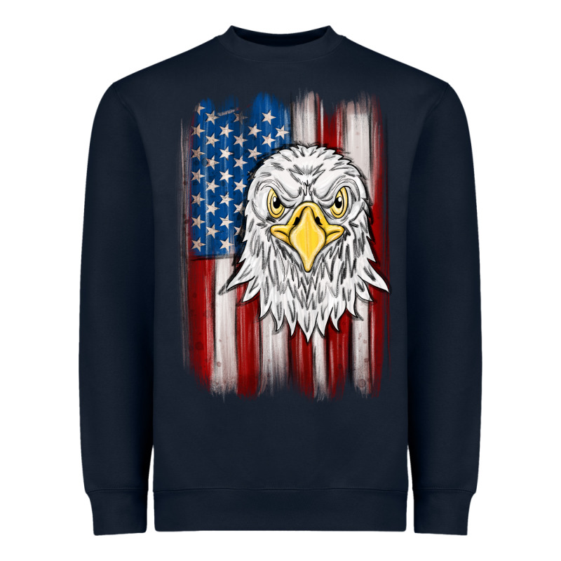 American Flag Eagle Heavyweight Sweatshirt by MaliasSmallBusiness | Teevron