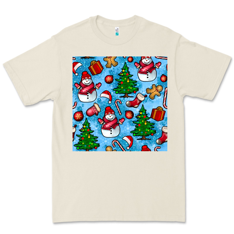 Christmas Trees And Snow Seamless Pattern Premium Tee by BundleAndBundleShop | Teevron