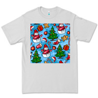 Dove Grey christmas trees and snow seamless pattern Premium Tee - BundleAndBundleShop
