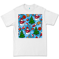 White christmas trees and snow seamless pattern Premium Tee - BundleAndBundleShop