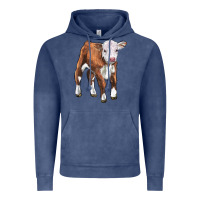 Vintage Denim hereford calf Vintage Hoodie - LillyAllenDesigns