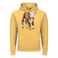 Vintage Mustard hereford calf Vintage Hoodie - LillyAllenDesigns