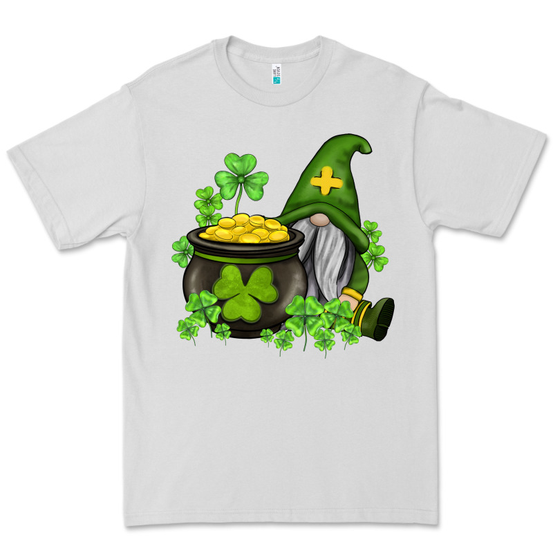 St Patricks Gnome And Pot Of Gold Premium Tee by AdoDesignShop | Teevron