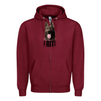 Burgundy I BITE Zipper Hoodie - Bettercallsaul
