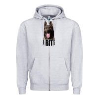 Heather Grey I BITE Zipper Hoodie - Bettercallsaul