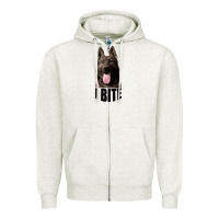 Oatmeal Heather I BITE Zipper Hoodie - Bettercallsaul