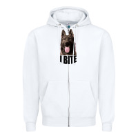 White I BITE Zipper Hoodie - Bettercallsaul