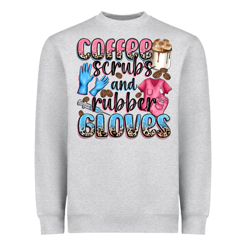 Coffee Scrubs And Rubber Gloves Heavyweight Sweatshirt by NancyCooperArtShop | Teevron