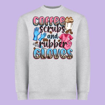 Coffee Scrubs And Rubber Gloves Heavyweight Sweatshirt Designed By Nancycooperartshop