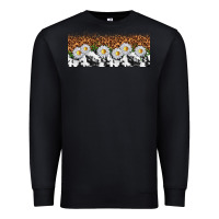 Black cowhide leopard daisies Premium Sweatshirt - TumblerDesignByShophia