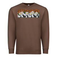 Chestnut cowhide leopard daisies Premium Sweatshirt - TumblerDesignByShophia