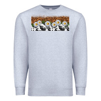 Heather Grey cowhide leopard daisies Premium Sweatshirt - TumblerDesignByShophia