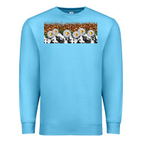 Ocean Blue cowhide leopard daisies Premium Sweatshirt - TumblerDesignByShophia
