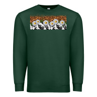 Sports Green cowhide leopard daisies Premium Sweatshirt - TumblerDesignByShophia