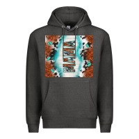 Charcoal Heather tooled leather and cowhide mama Premium Hoodie - TumblerDesignByShophia