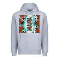 Heather Grey tooled leather and cowhide mama Premium Hoodie - TumblerDesignByShophia