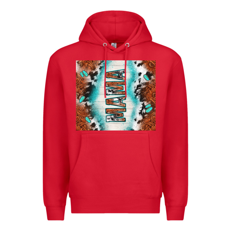 Tooled Leather And Cowhide Mama Premium Hoodie by TumblerDesignByShophia | Teevron
