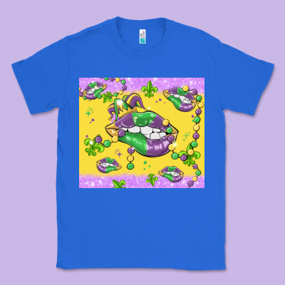 Mardi Gras Lips Classic Tee Designed By Maliassmallbusiness