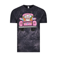 Cloud Black easter bunny and truck Vintage Tee - MaliasSmallBusiness