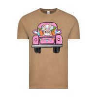 Vintage Coffee easter bunny and truck Vintage Tee - MaliasSmallBusiness