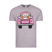 Vintage Zinc easter bunny and truck Vintage Tee - MaliasSmallBusiness