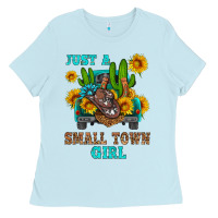 Baby Blue just a small town girl Ladies Tee - HRA Design Shop
