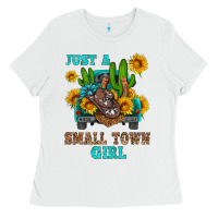 White just a small town girl Ladies Tee - HRA Design Shop