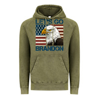 Vintage Olive american bald eagle let's go brandon Vintage Hoodie - Jasminsmagicworld