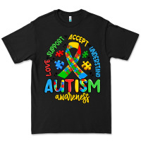 Black love support accept understand autism awareness Premium Tee - Artiststas